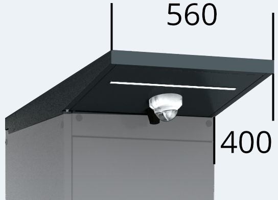 Deckel, 5G-Kamera, Antenne mit einem Überstand für die Packstationen 560 für Außenbereich