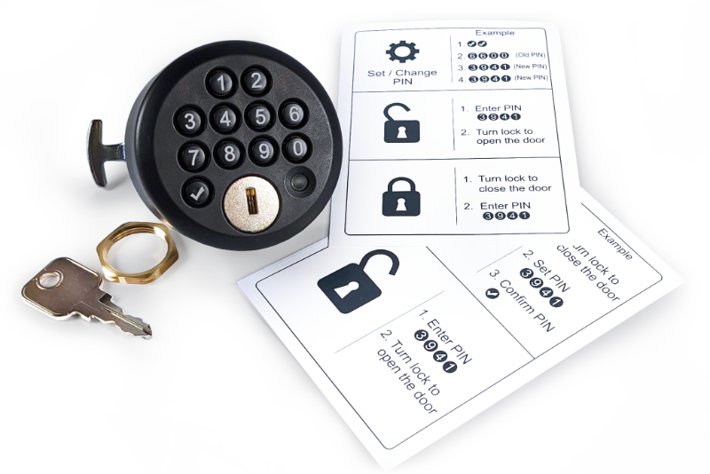 ALFA 3 – elektronisches Codeschloss für Metallmöbel WF LOCKS 1904 KWFE