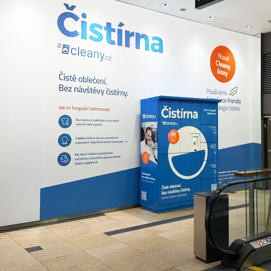 Auch saubere Kleidung kann kontaktlos abgeholt werden