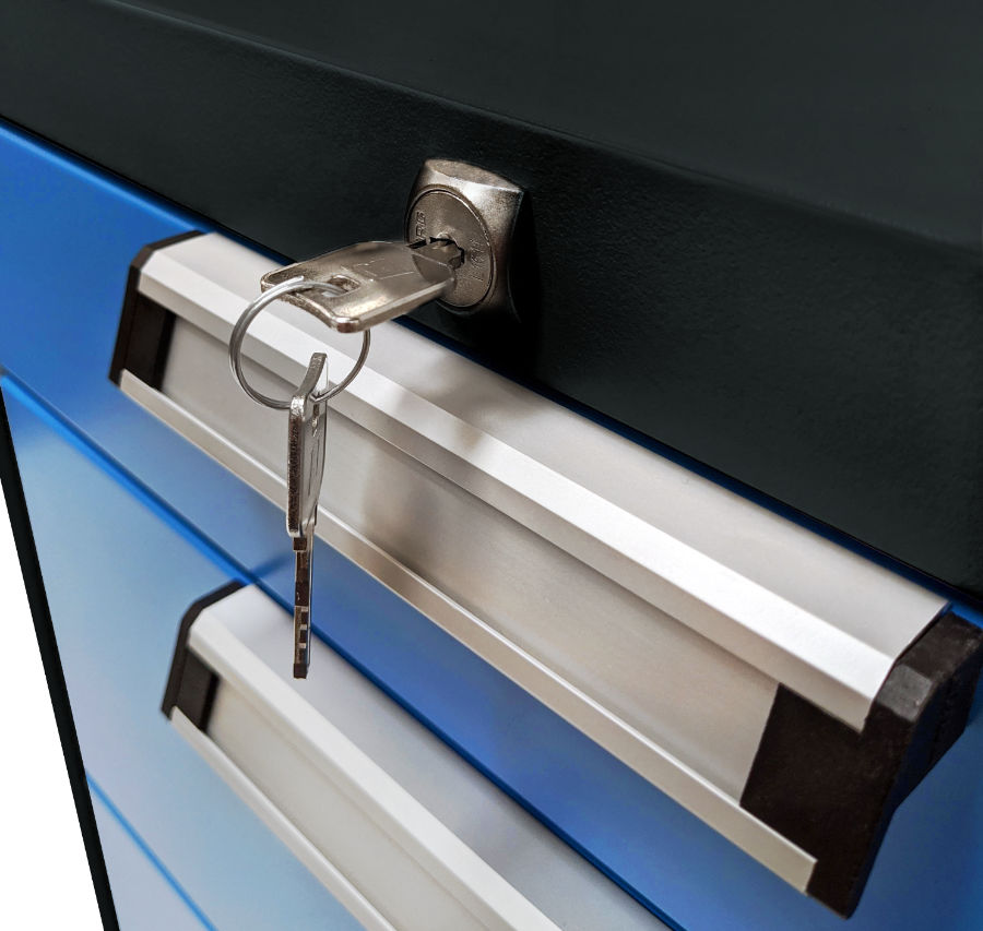  UNI-Container sind mit einem Aluminiumgriff mit Beschriftungsnut ausgestattet