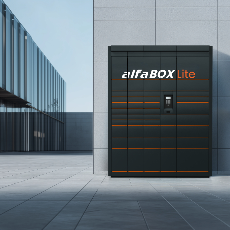 Elektronicky uzamykatelné boxy pro doručování zásilek Wir präsentieren: alfaBOX Lite