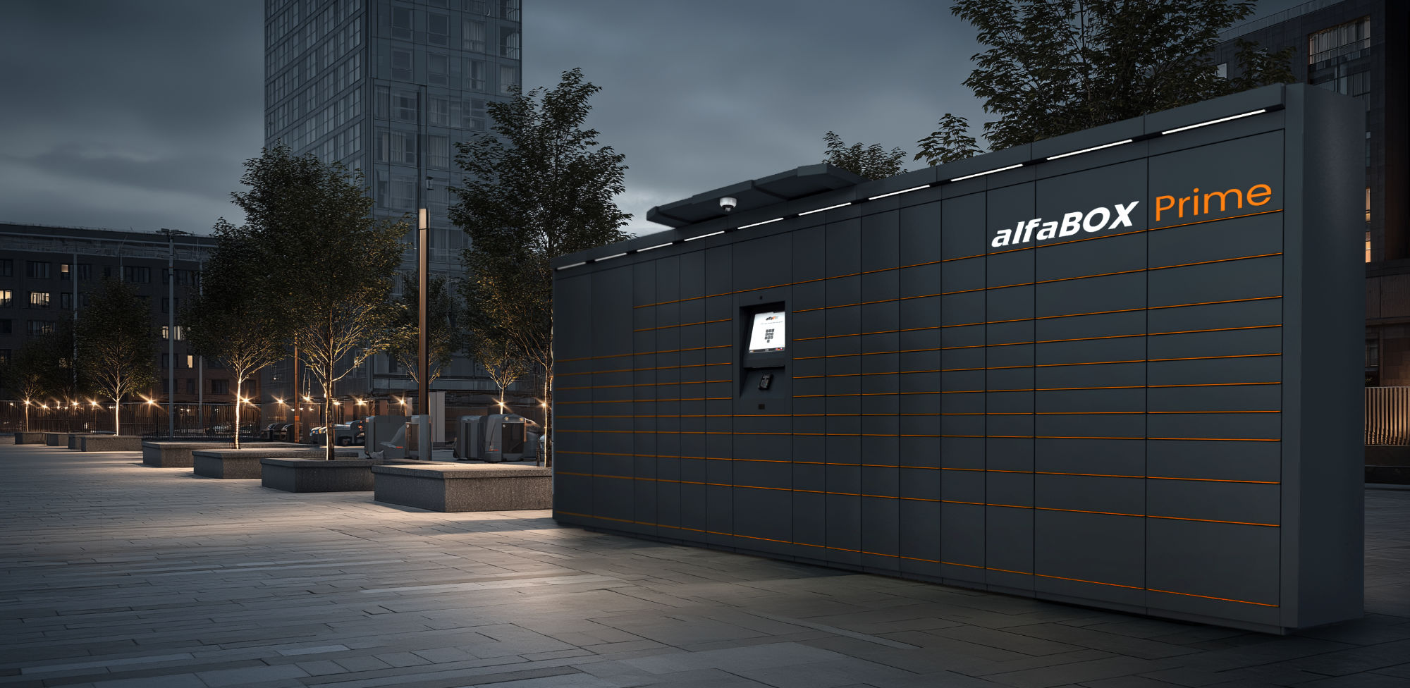 Ein moderner Paketstationen ist ein digitales Gerät