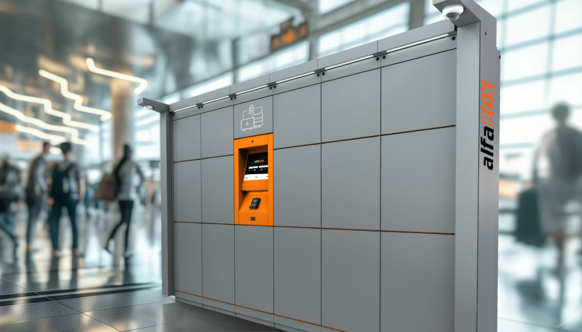 Automatische Gepäckschließfächer sind in Bahnhöfen üblich Automatische Gepäckschließfächer sind in Bahnhöfen üblich