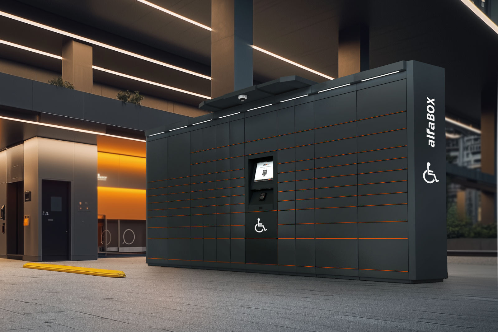 Paketstation als Teil des öffentlichen Raums