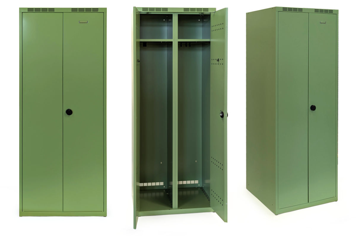 Der Kleiderschrank kann auch in bunten Farben gefertigt werden