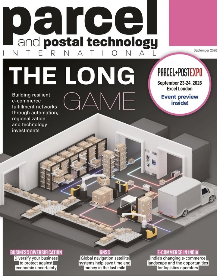 Titelseite der Septemberausgabe 2026 des Fachmagazins Parcel and Postal Technology International. Titelseite der Septemberausgabe 2026 des Fachmagazins Parcel and Postal Technology International.