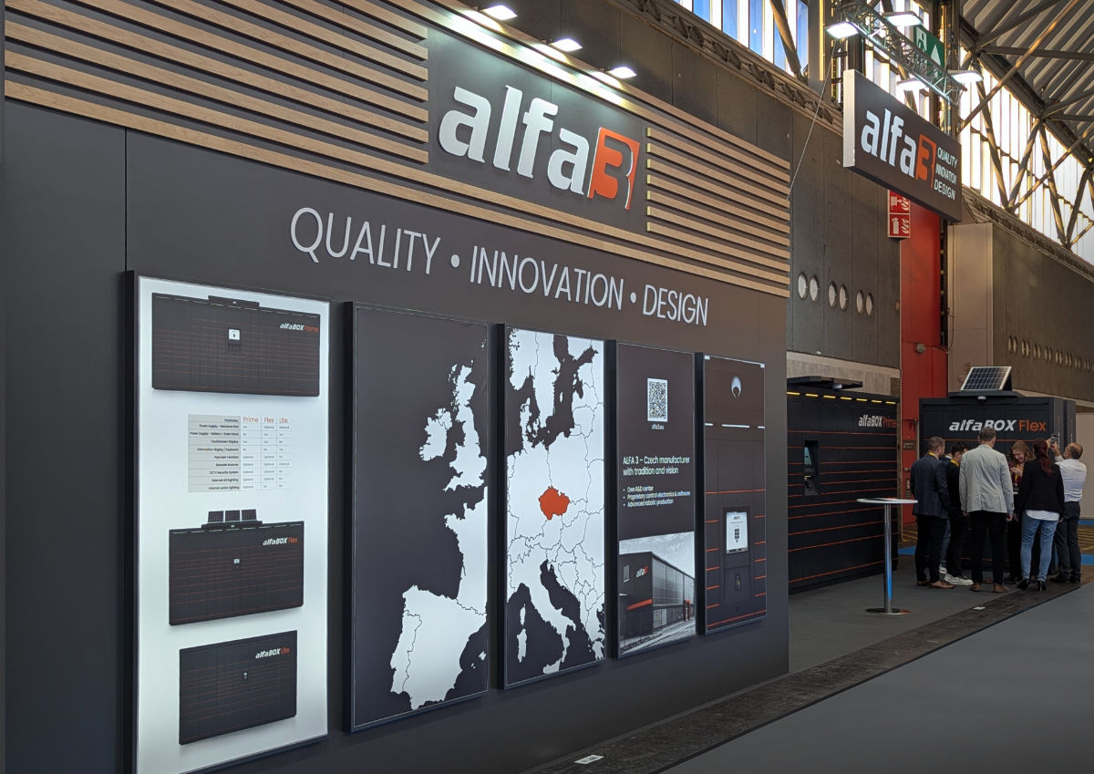 Alfa 3 Messestand auf der Parcel + Post Expo in Amsterdam Alfa 3 Messestand auf der Parcel + Post Expo in Amsterdam