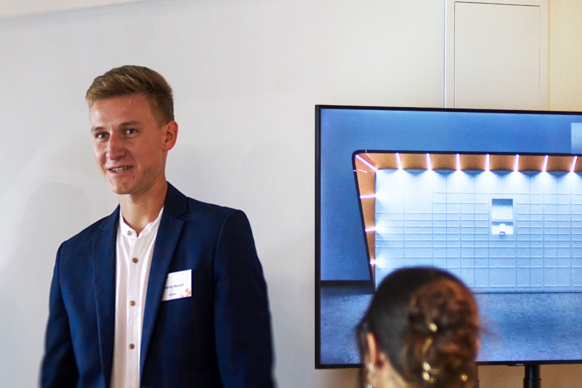 Ondřej Muroň, Gewinner der Kategorie Design von Lieferlockern