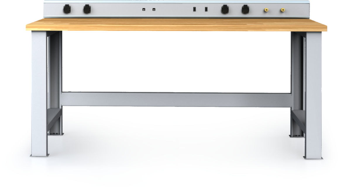 Standard-ALCERA-Werktische haben eine verstellbare Höhe von 700–1055 mm