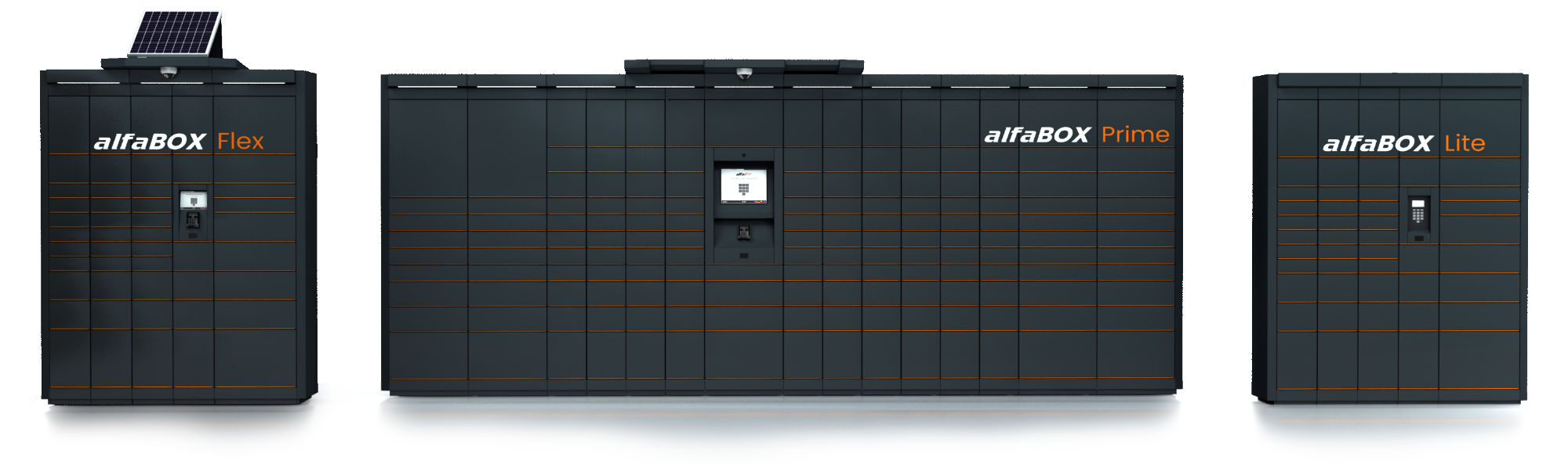 vom energiesparenden Lite über den vielseitigen und modularen Flex bis hin zum professionellen Prime für stark frequentierte Standorte.