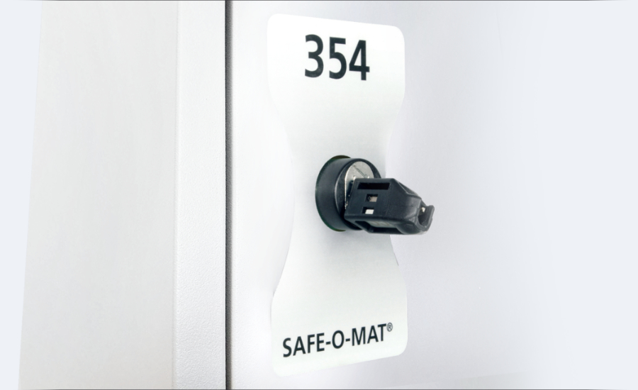 SAFE-O-MAT Doppel-Münzpfandschloss für Spinde und Schränke, innenliegend