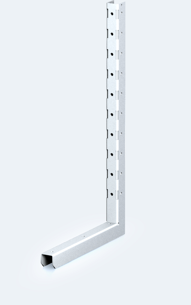 Halter zur Aufnahme von EUROPERFO Lochplatten - Nennhöhe 444 mm