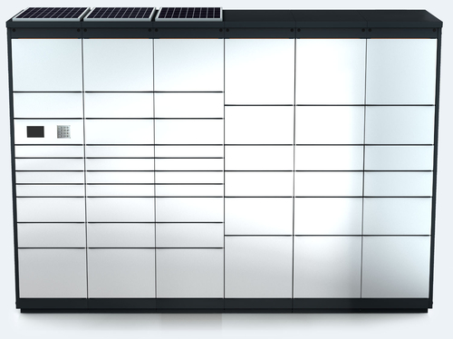 Packstation für den Außenbereich mit 47 Boxen