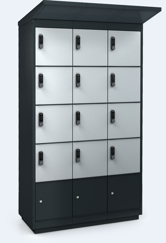 E-Bike Ladestation – 12  Fächer - Komplette ALFA 3 Ladestation für E-Bikes – sichere Aufbewahrung und Stromversorgung