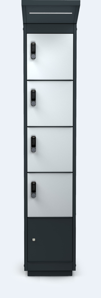 Ladestation für E-Bikes – 4 Nutzerfächer – LED