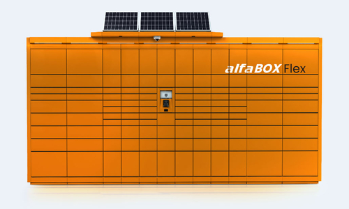 alfaBOX Flex – Solar-Paketstation der neuen Generation - Der alfaBOX Flex muss nicht nur schwarz sein