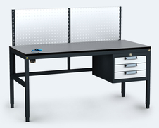 ESD - ALGERS Werkbank - 1220 - 1460 x 1600 x 700 - container - perfo