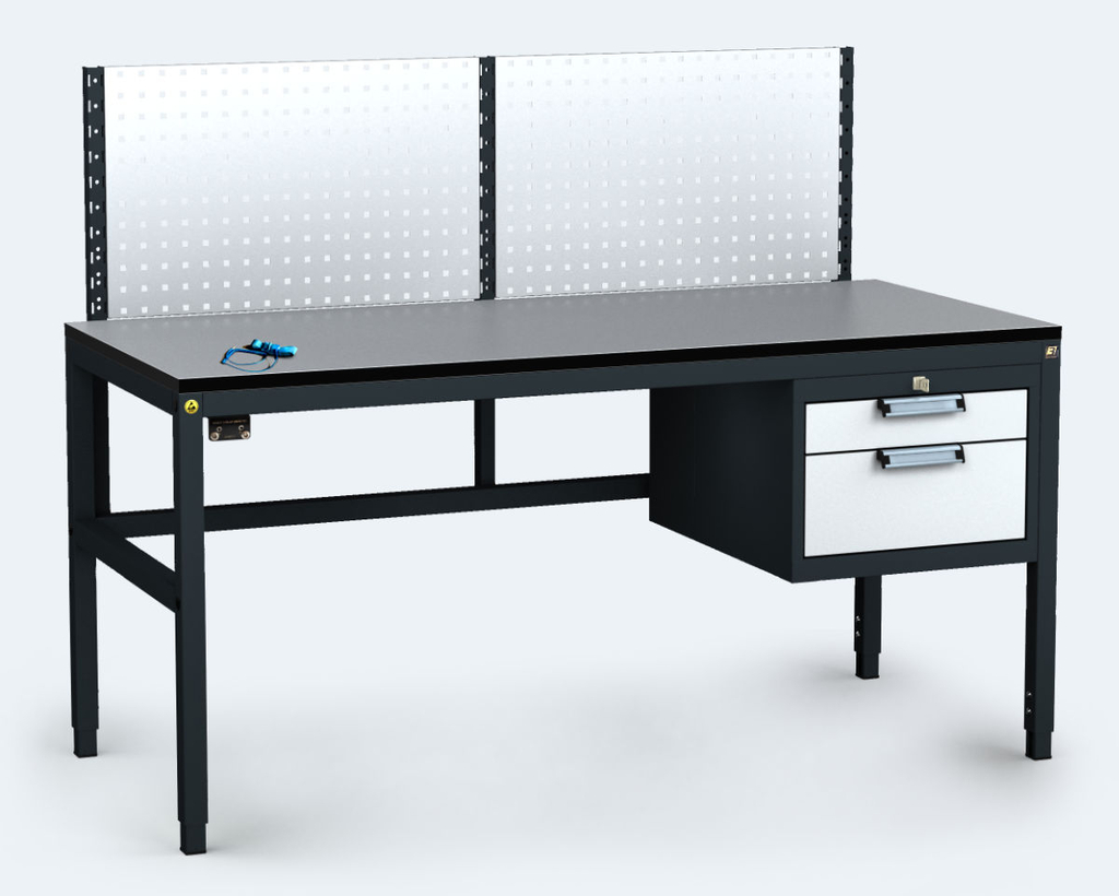 ALGERS Werkbank - 1220 - 1460 x 1600 x 700 - container - perfo