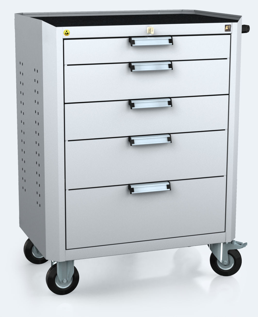 ESD - Werkstattwagen DVU 968 x 765 x 500 - standard - 5x Schubladen