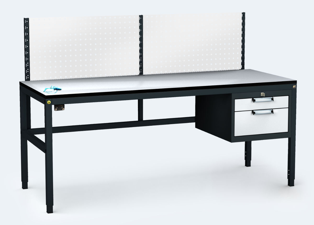 ALGERS Werkbank - 1220 - 1460 x 1600 x 700 - container - perfo