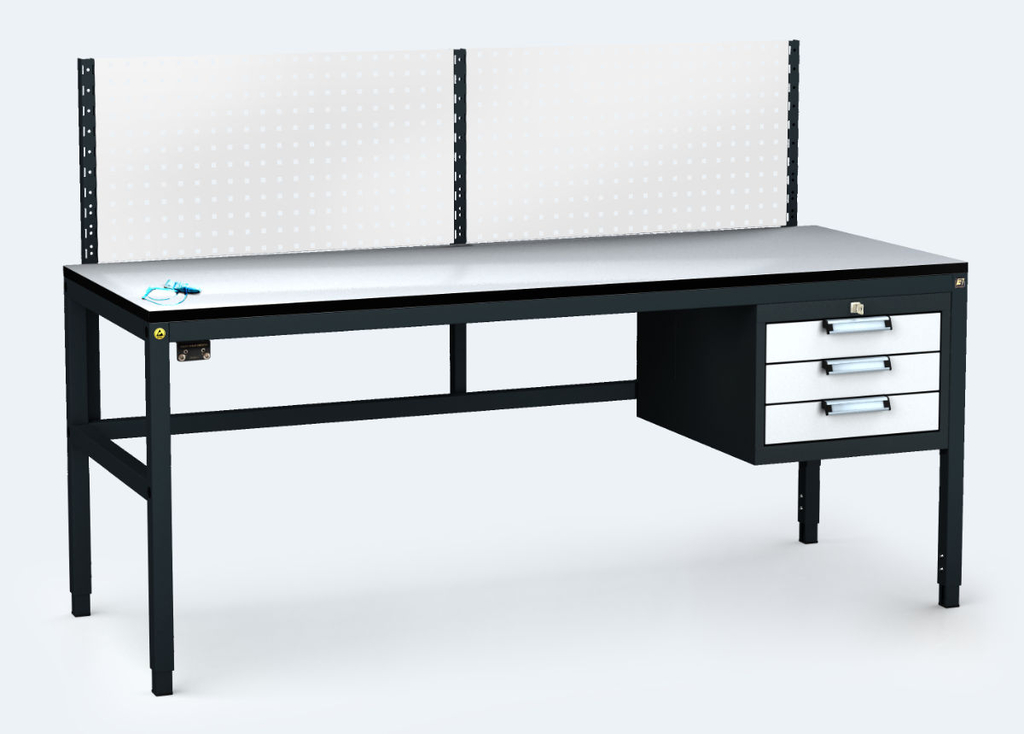 ALGERS Werkbank - 1220 - 1460 x 1600 x 700 - container - perfo