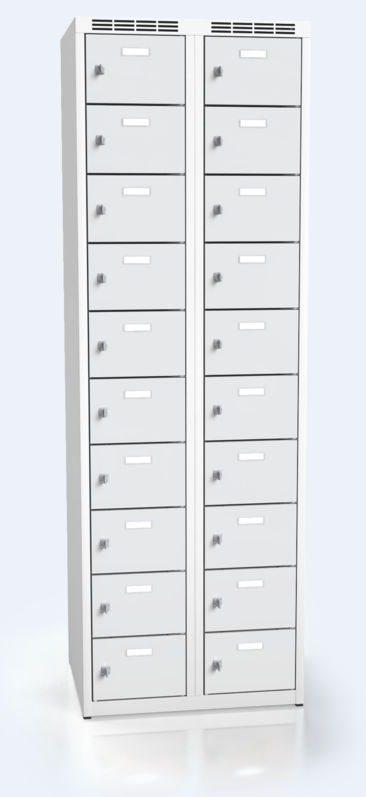 Kleiderschränke mit zwanzig abschließbaren Fächern ALSIN 1800 x 600 x 500