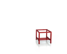 Sockel für der Kleiderschrank - mit kippbarem Rost 375 x 400 x 500