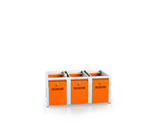 Sockel für der Kleiderschrank - mit Schubladen für das Schuhwerk 375 x 900 x 500