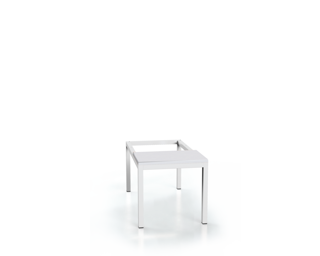 Vorbänk mit PVC latten - mit kippbarem Rost 375 x 400 x 800