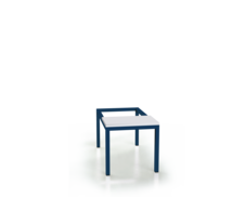 Vorbänk mit PVC latten - mit kippbarem Rost 375 x 1200 x 800